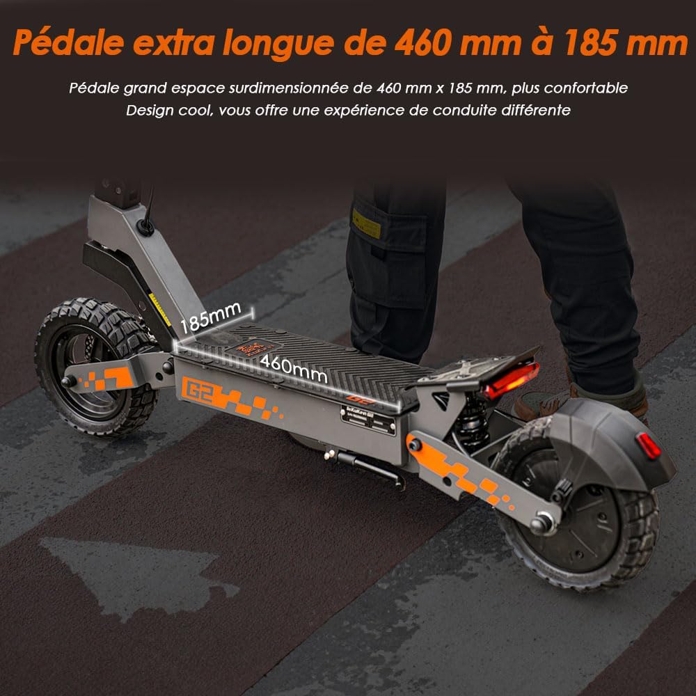 KUKIRIN G2 Electric Scooters, Kukirin G2 Folding Electric Scooter, 800 W Motor (Max 1200 W), 48 V 15 Ah Battery, 10 Inch Tyres, 55 km Range, Adult Electric Scooter